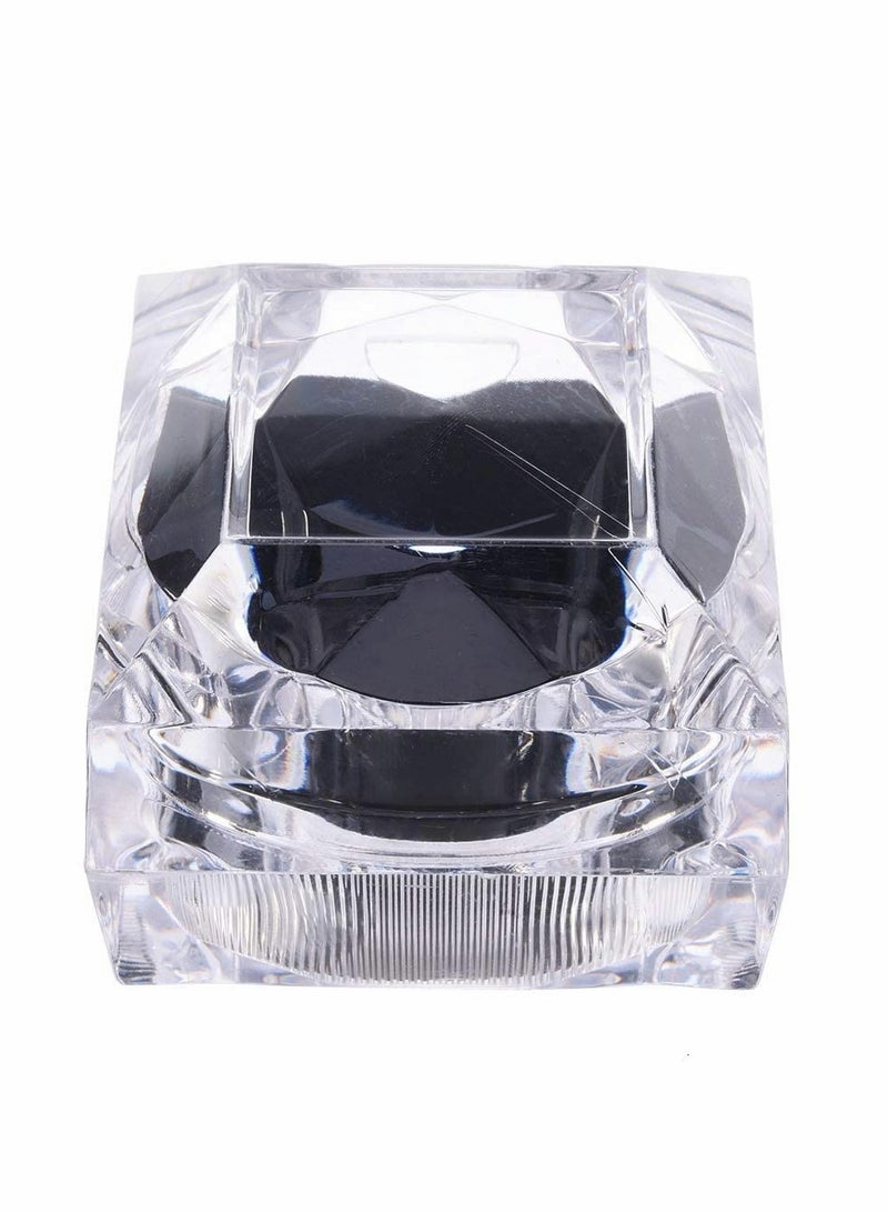 Excefore Clear Crystal Ring Gift Boxes, 12 pcs Earrings Jewelry Storage Box Acrylic Display Organizer Case for All Kinds of Ring Earrings Velvet Insert (Black) - Image 3
