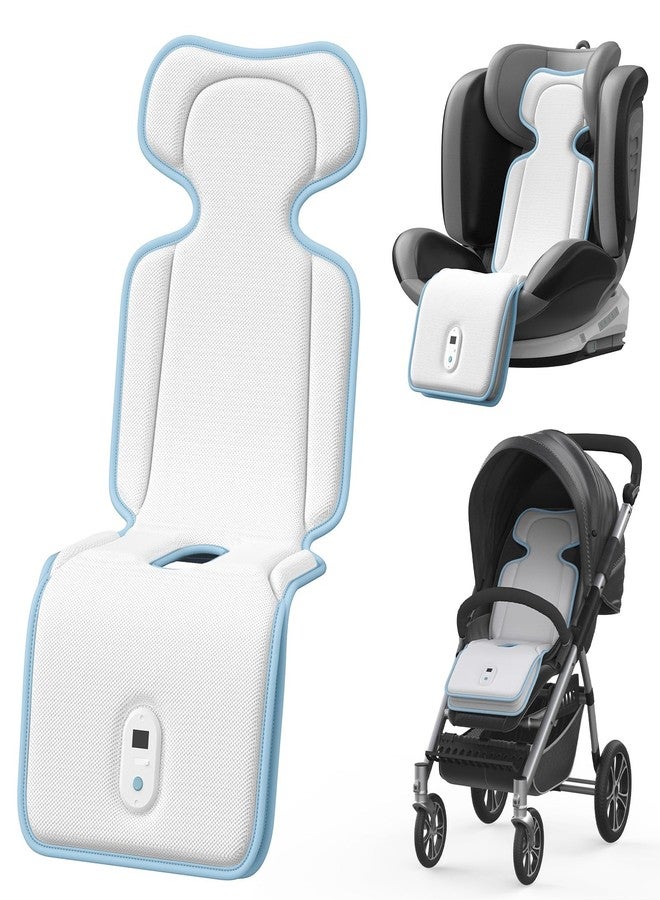 AMACOOL Baby Stroller Cooling Pad, 3D Breathable Carseat Cooling Pad with 2 Built-in Blower, Max 10H Ventilation 3 Speeds 10000mAh Rechargeable Cooling Mat Liner for Toddler Baby Summer Essentials - Image 1