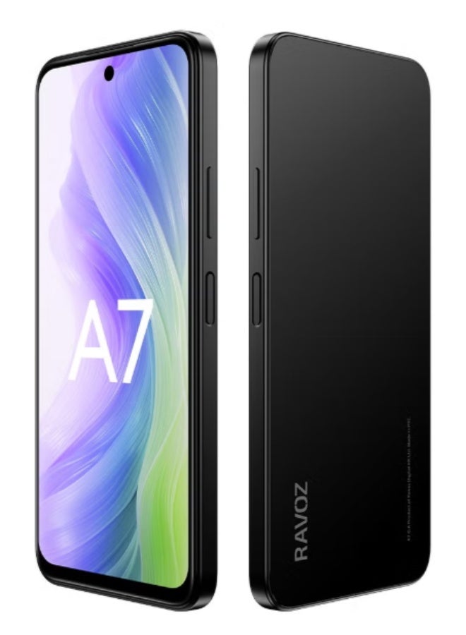 رافوز Ravoz A7 No Camera No GPS, 12GB RAM (4GB + 8GB Expandable), 128GB ROM | NFC | Black (UAE Version) - Image 2