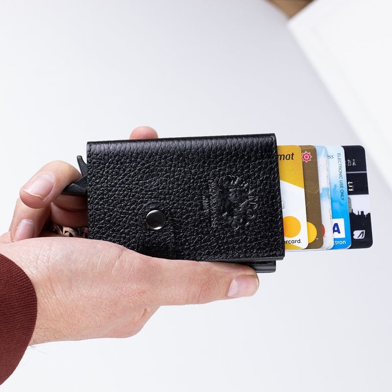 West Polo Westpolo Personalized Double Mechanism Men's Wallet & Card Holder  - Image 3