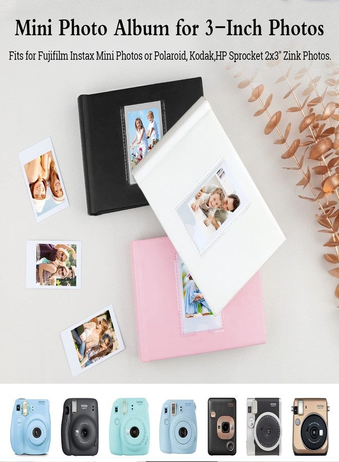 فيسيفول ألبوم صور Veicevol مع مساحة للكتابة لكاميرا Fujifilm Instax Mini 12 11 9 40 90 8 7 Evo Liplay الفورية، ألبوم صور 64 جيبًا لكاميرا Polaroid، غلاف جلدي من الورق المصنوع يدويًا، ألبومات صور 2 × 3 (أبيض) - Image 2