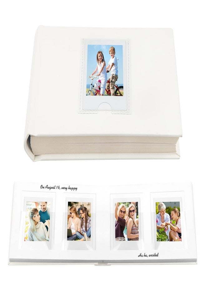 فيسيفول ألبوم صور Veicevol مع مساحة للكتابة لكاميرا Fujifilm Instax Mini 12 11 9 40 90 8 7 Evo Liplay الفورية، ألبوم صور 64 جيبًا لكاميرا Polaroid، غلاف جلدي من الورق المصنوع يدويًا، ألبومات صور 2 × 3 (أبيض) - Image 1