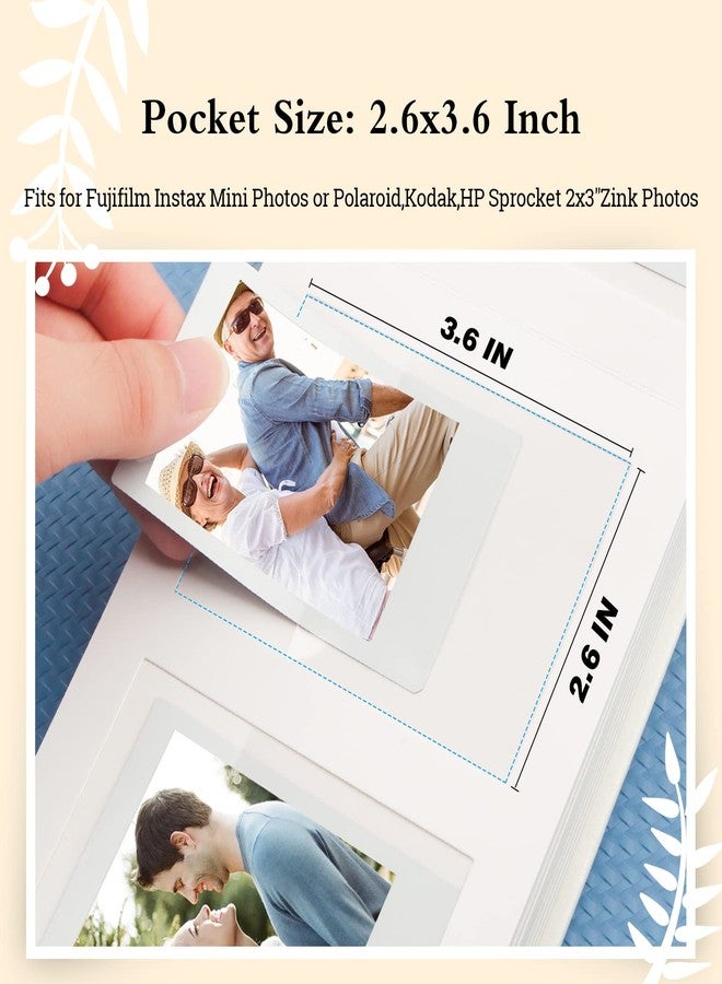 فيسيفول ألبوم صور Veicevol مع مساحة للكتابة لكاميرا Fujifilm Instax Mini 12 11 9 40 90 8 7 Evo Liplay الفورية، ألبوم صور 64 جيبًا لكاميرا Polaroid، غلاف جلدي من الورق المصنوع يدويًا، ألبومات صور 2 × 3 (أبيض) - Image 4