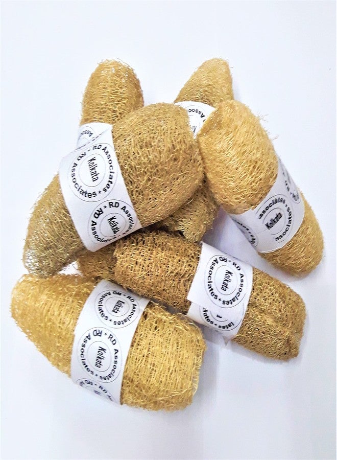 rdassociates ® Natural Loufah/loofah Body Scrubber -Ridge Ground Fiber Organic, Skin Friendly, Light Weight, Chemical free, Eco Friendly for Bathing, Men, Women (3-4 cm, Pack of 6) - Image 3