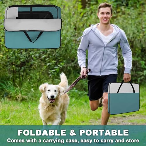 Akinerri Dog Playpen, Portable Pet Play Pen for Cat, Puppies, Rabbits, Chickens, Foldable Large-Capacity Pet Tent for Indoor/Outdoor Travel Camping Blue - Image 4