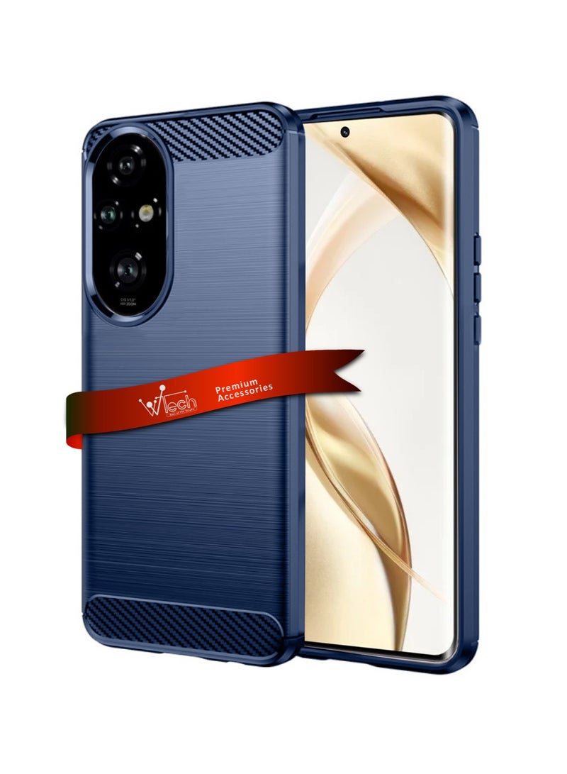 Wtech Soft Silicone Brushed Texture Protective Case Cover For Honor 200 5G 2024 Navy Blue - Image 1