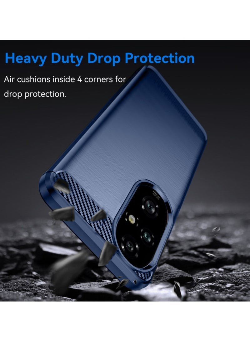 Wtech Soft Silicone Brushed Texture Protective Case Cover For Honor 200 5G 2024 Navy Blue - Image 2