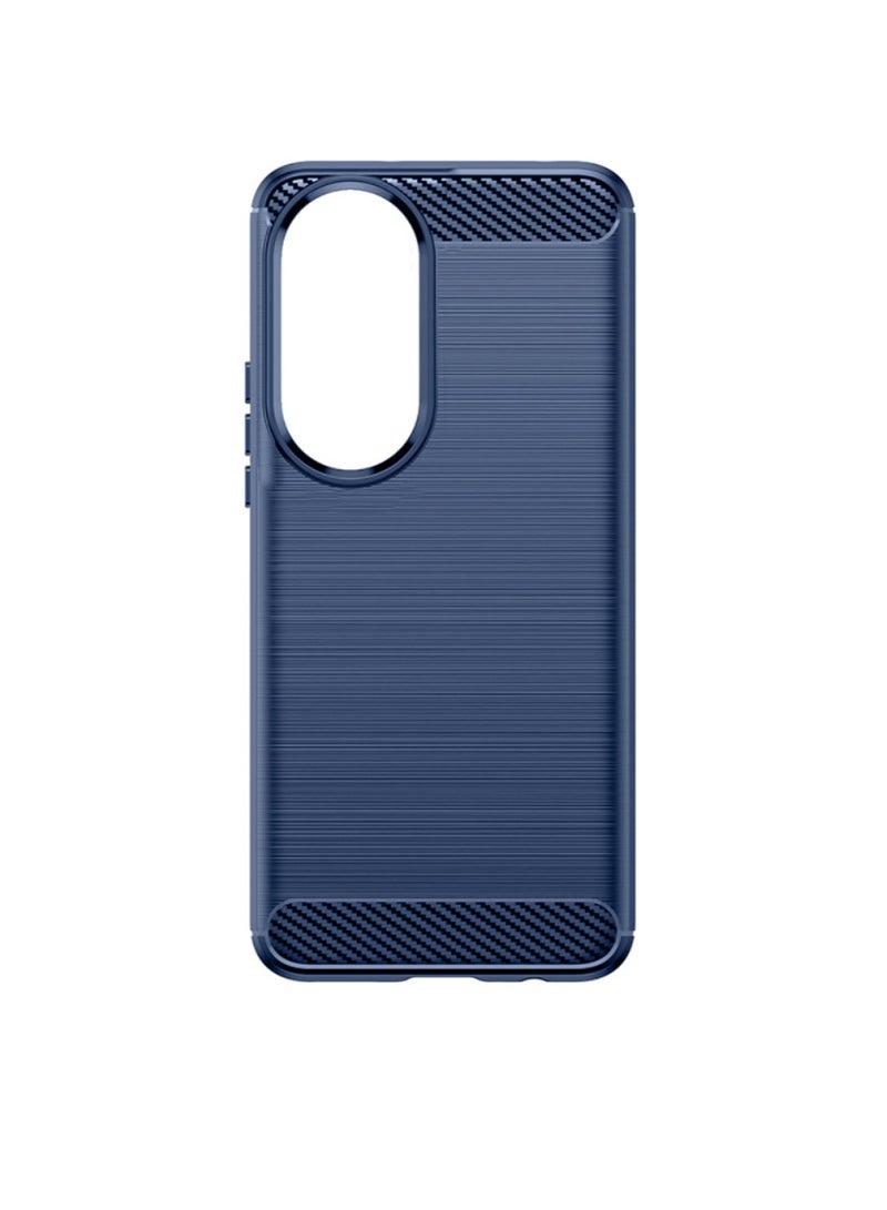 Wtech Soft Silicone Brushed Texture Protective Case Cover For Honor 200 5G 2024 Navy Blue - Image 4
