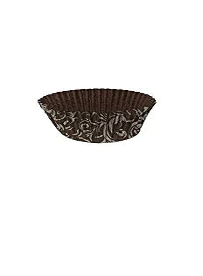 Bakerelation Cup Cake Liners Brown Silver Printed Cupcake Paper/Baking Cup/Cup Liners Brown Cupcake Liner(50mmx30mm)(11cm) Pack of 500 Pcs - Image 3