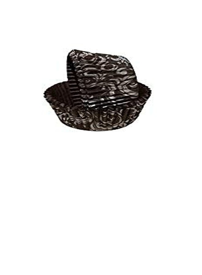 Bakerelation Cup Cake Liners Brown Silver Printed Cupcake Paper/Baking Cup/Cup Liners Brown Cupcake Liner(50mmx30mm)(11cm) Pack of 500 Pcs - Image 1