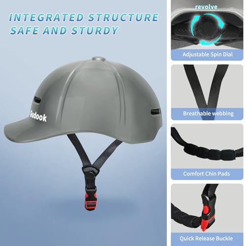 Gudook Adult Bike Helmets for Men - Women Bicycle Helmet - Certified Comfort Lightweight Adjustable Baseball Cap Style Cycling Helmet for Urban Commuter Road Biking Scooter - Image 3