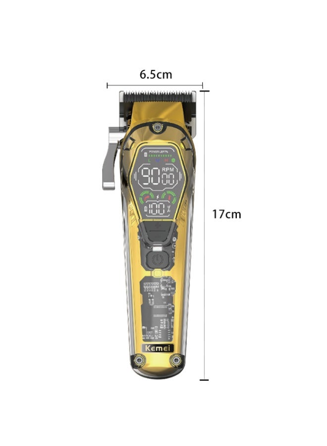 KM-1806 professional shaver features control arm, a color LED display, and speed buttons - Image 5