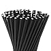 ALINK 100 Black Paper Straws Biodegradable Disposable Drinking Straws Bulk for Halloween Party Supplies Birthday Wedding BridalBaby Shower and Holiday Celebrations - Image 1
