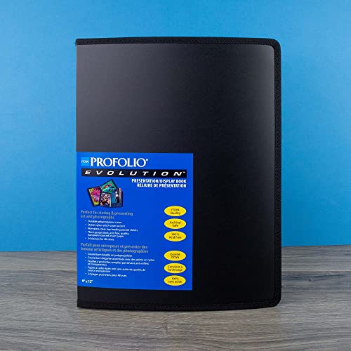 Itoya ProFolio Evolution 9x12 Black Photo Album Book with 48 Pages - Protective Plastic Sleeves for Safe Document Storage - Image 2