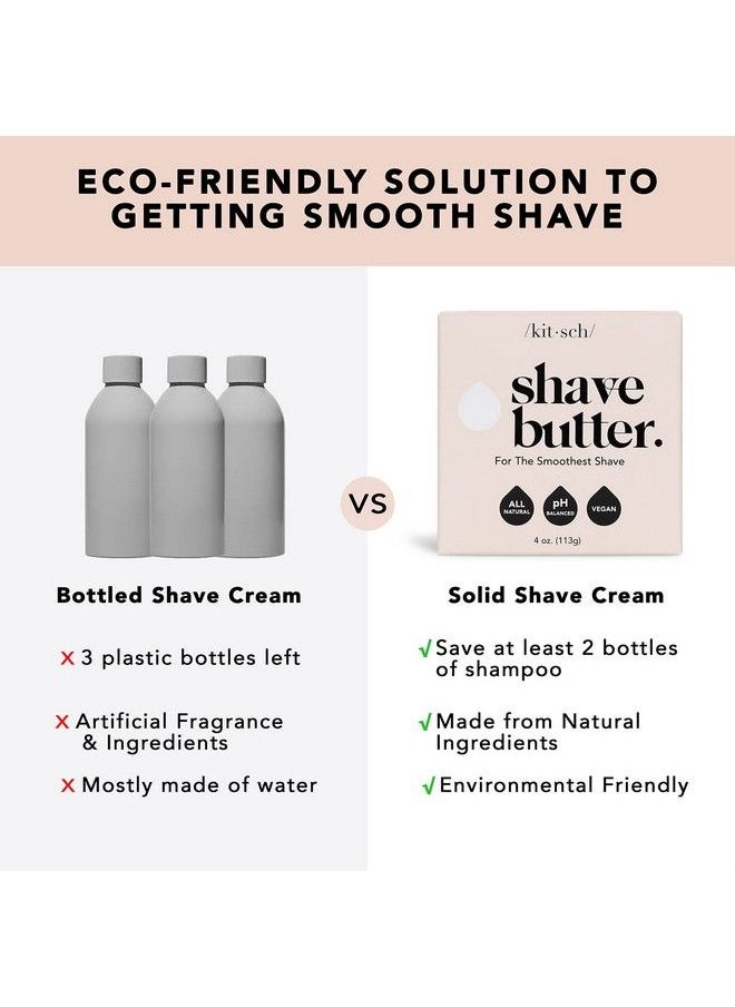 Kitsch - Smooth Shave Butter Smoothing Shave Butter For Sensitive Skin | Hydrating & Nourishing With Clear Non Clog Formula | For All Skin Types | Smooth Shaving Butter For Women Legs 4 Oz - Image 1