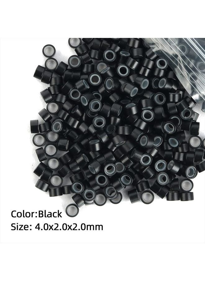 500Pcs 4mm Silicone Lined Micro Ring Beads for Hair Extensions 5Colors Apply (Black) - pzsku/Z74906A9BB59C0582BF8CZ/45/_/1680963959/f79c479e-d0a4-4fb0-bfe3-8a1dd1b7f57c