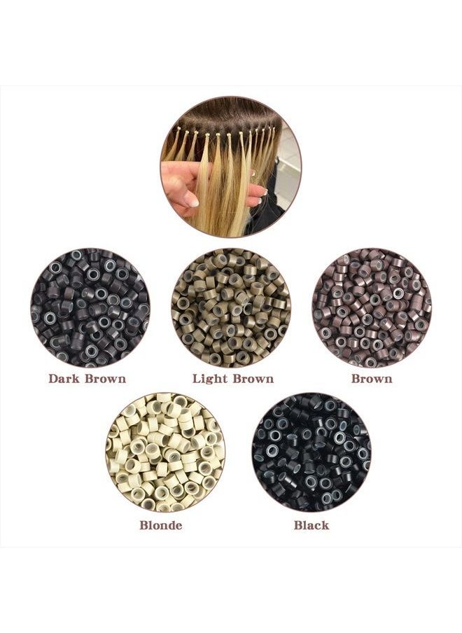 500Pcs 4mm Silicone Lined Micro Ring Beads for Hair Extensions 5Colors Apply (Black) - pzsku/Z74906A9BB59C0582BF8CZ/45/_/1680963960/5169ee77-d32e-40c0-984b-e9d6b74939ab