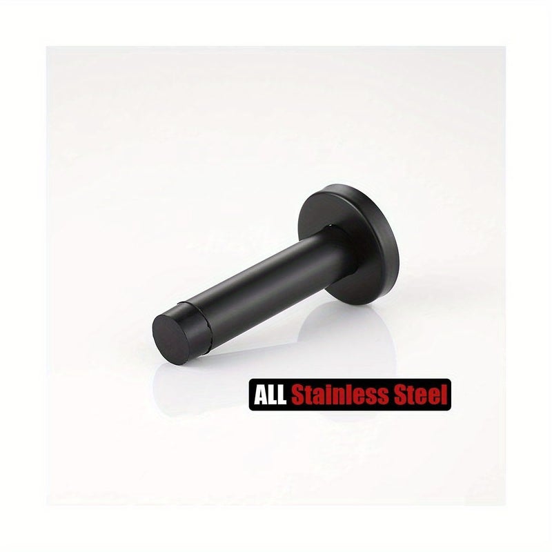 2 Pack Matte Black Door Stoppers Heavy Duty Stainless Steel Floor Wall Protectors - Image 5