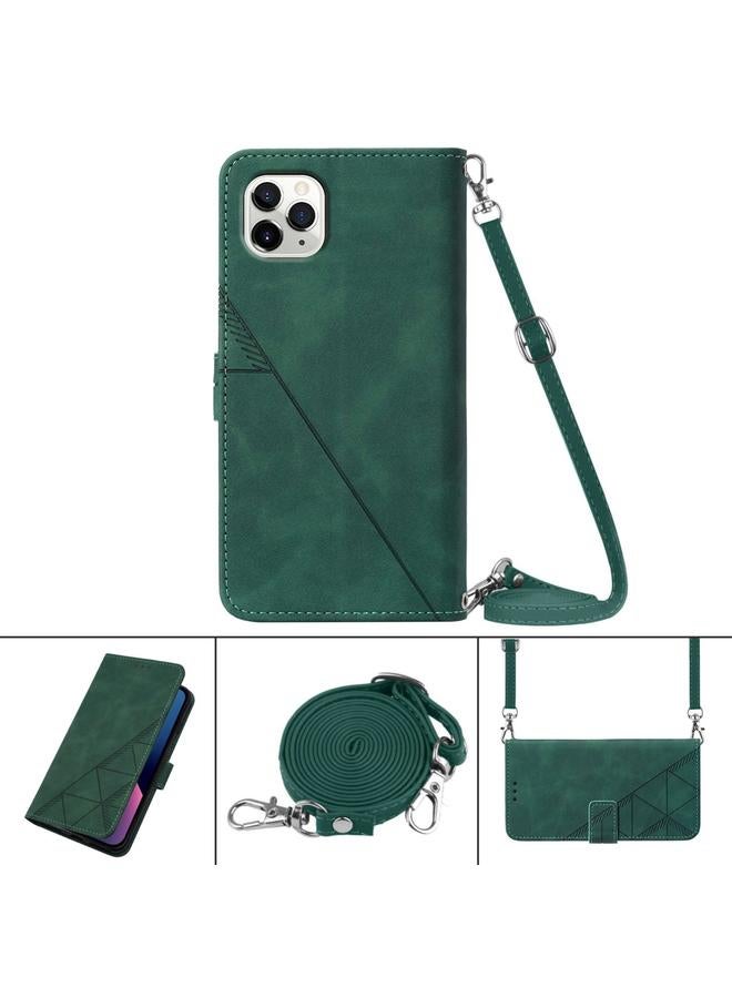 زبون جراب هاتف iPhone 11 Pro Crossbody من الجلد المنقوش ثلاثي الأبعاد - Image 3
