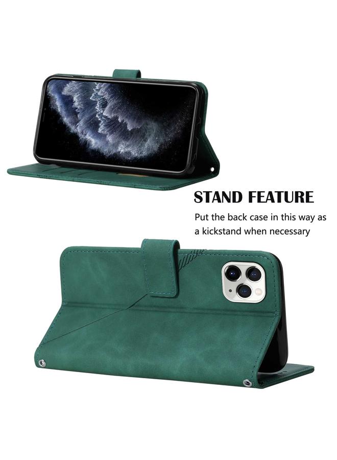 زبون جراب هاتف iPhone 11 Pro Crossbody من الجلد المنقوش ثلاثي الأبعاد - Image 5