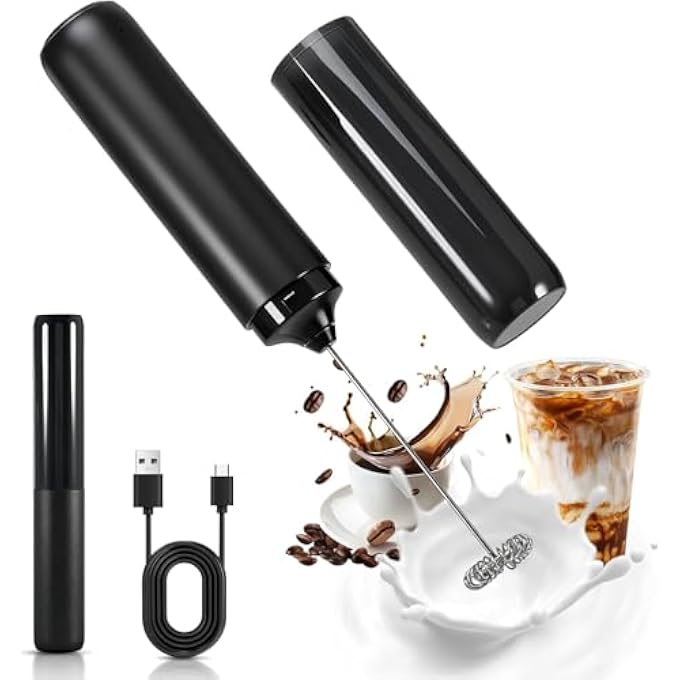 Unity Rechargeable Milk Frother With Cover Electric Handheld Frother Wand Usb Charging Automatic Foam Maker Or Coffee Hot Chocolate Cappuccino Frappe Matcha EggEtc - Image 1