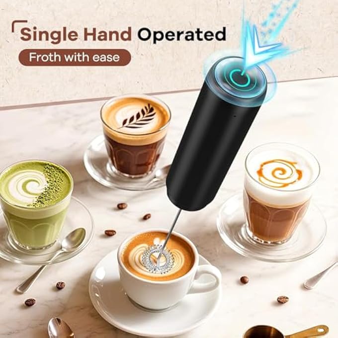 Unity Rechargeable Milk Frother With Cover Electric Handheld Frother Wand Usb Charging Automatic Foam Maker Or Coffee Hot Chocolate Cappuccino Frappe Matcha EggEtc - Image 4