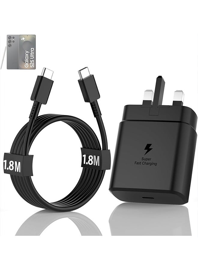 45W Super Fast Charger for Samsung Galaxy S25 Ultra/+/Plus, S24 U ltra, S23 Ul tra, A56, A36, Honor Magic 7 Pro, 7 Lite, 6 Lite, X6b, 200, Google Pixel USB C Plug 5A Charging Cable, PPS PD 3.0 Charge - Image 1