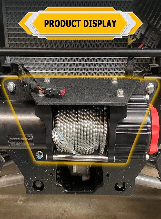 WeiSen Winch Mount Bracket Plate Compatible with Polaris Ranger 1000 900 570 XP Crew 2013-2024, Fit Ranger PRO XD Crew 2019-2024 - Image 4