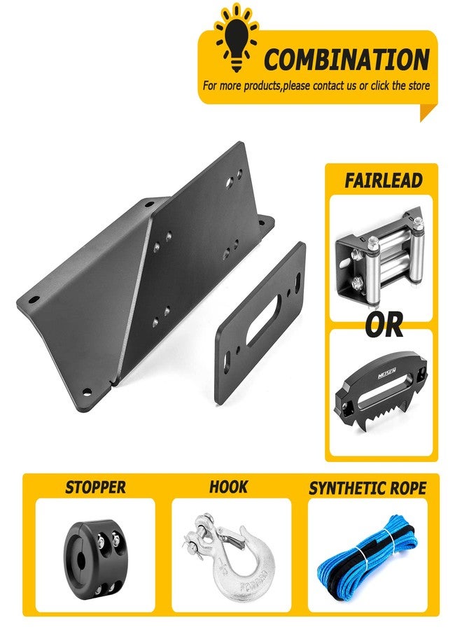 WeiSen Winch Mount Bracket Plate Compatible with Polaris Ranger 1000 900 570 XP Crew 2013-2024, Fit Ranger PRO XD Crew 2019-2024 - Image 5