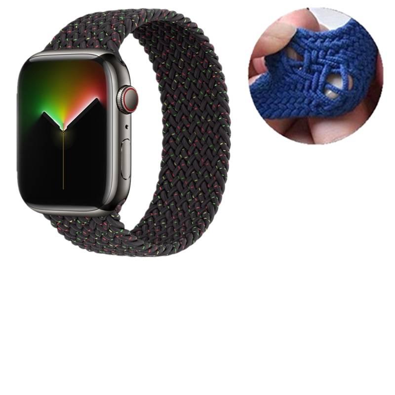 AD سوار ساعة ذكية سوار نايلون حلقي متوافق مع Apple Watch Ultra بملاءمة قابلة للتعديل وحزام بديل للاستخدام اليومي باللون وردي قابل للتعديل باللون الوردي - Image 2