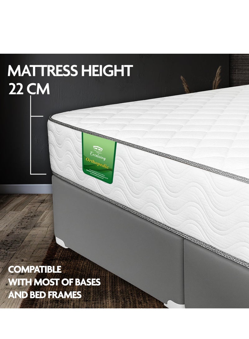 EASELIVING King Size Orthopedic Mattress - 22 cm Medium Firm Mattress with Breathable Fabric | Reversible Bonnell Spring Ortho Mattress with Pressure Relief for All Sleepers | 3-Year Warranty (180 x 200 cm) - Image 2