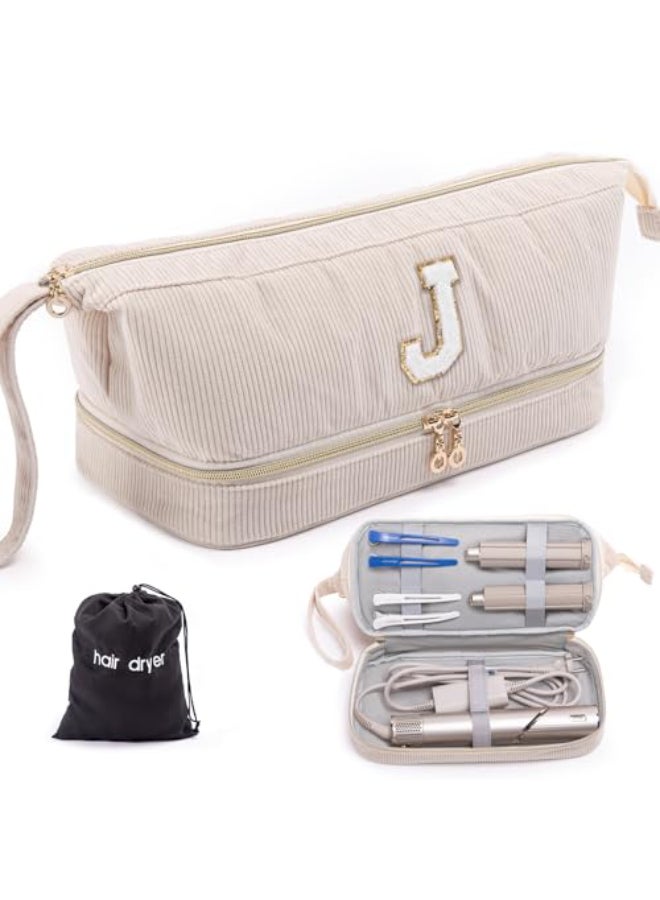 ELCUPA Initial Personalized Hair Dryer CaseDoubleLayer Hair Tools Travel Carrying Case for Shark FlexStyleSmoothStyle with Hair Dryer Bag Hair Air Wrap Dryer Case Flat Curling Iron Travel Organizer - Image 1