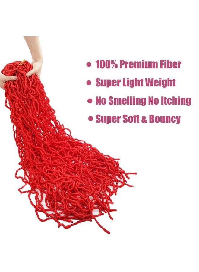 ديزاير4 هير 36 بوصة 7 حزم شعر كروشيه ناعم أحمر ضفائر كاملة بدون تمديد طويل جديد من فو لوكس مسبقة الصنع خفيفة الوزن للغاية للنساء ذوات البشرة السمراء (36 بوصة، 7 عبوات، أحمر) - Image 2