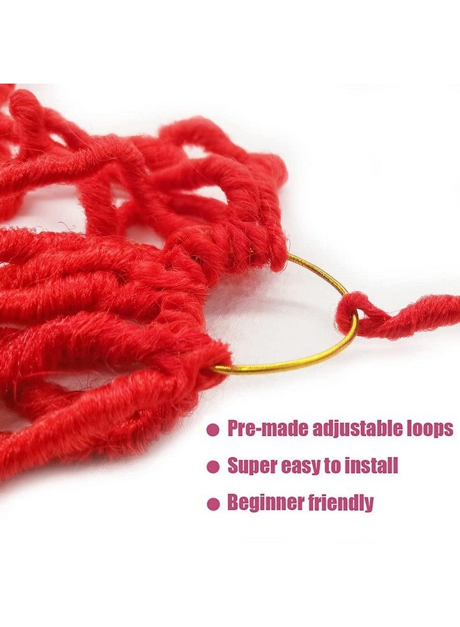 ديزاير4 هير 36 بوصة 7 حزم شعر كروشيه ناعم أحمر ضفائر كاملة بدون تمديد طويل جديد من فو لوكس مسبقة الصنع خفيفة الوزن للغاية للنساء ذوات البشرة السمراء (36 بوصة، 7 عبوات، أحمر) - Image 3