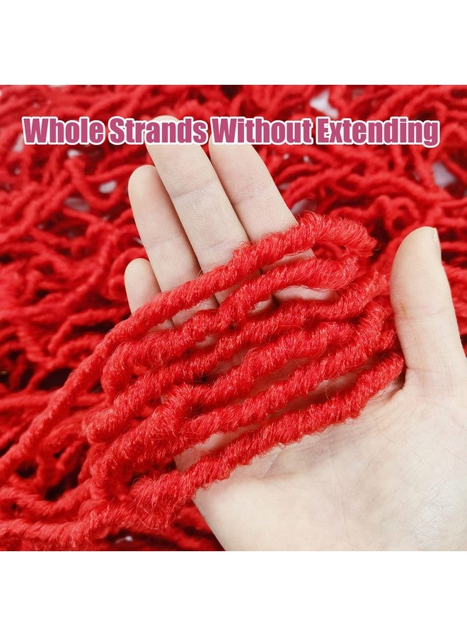 ديزاير4 هير 36 بوصة 7 حزم شعر كروشيه ناعم أحمر ضفائر كاملة بدون تمديد طويل جديد من فو لوكس مسبقة الصنع خفيفة الوزن للغاية للنساء ذوات البشرة السمراء (36 بوصة، 7 عبوات، أحمر) - Image 4