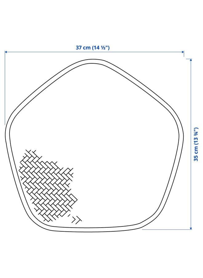 erorex Place mat, palm leaf handmade, 37x35 cm - Image 5