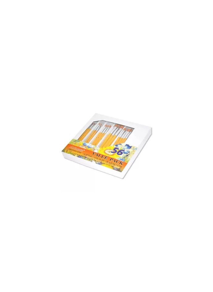 Generic 56-Piece Artmate Flat Brushes - JIABAMB-56  - Image 3