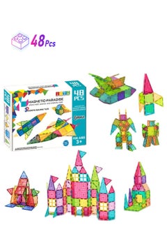Cordova Magnetic Tiles Building Blocks Educational Toy 48 PCs Set  - Image 1
