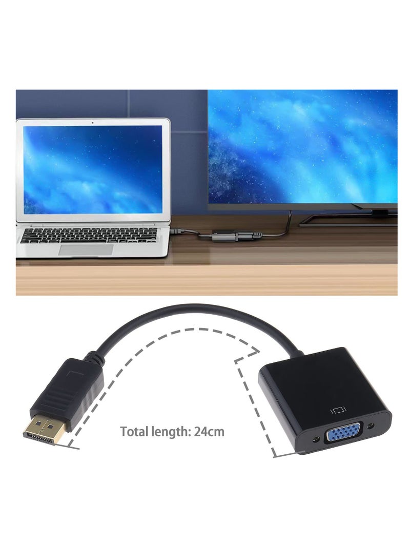 DisplayPort to VGA Adapter, Gold-Plated DP DisplayPort Male to VGA Female Display, Plug and Play, Small and Light, Monitor Converter Cable Adapter for Computer PC Desktop Laptop Projector - Image 4