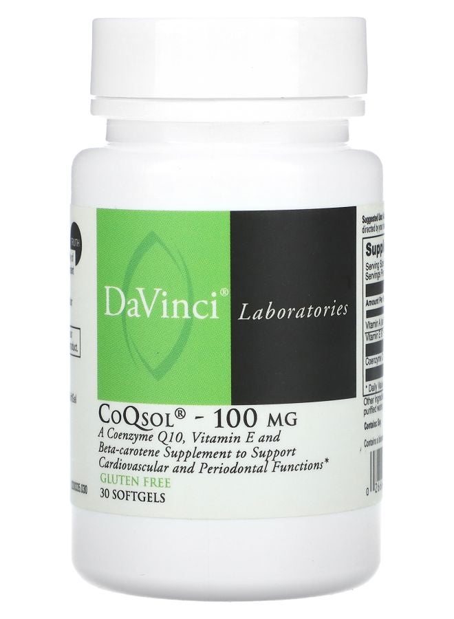 DaVinci Laboratories of Vermont CoQsol 100 mg  30 Softgels