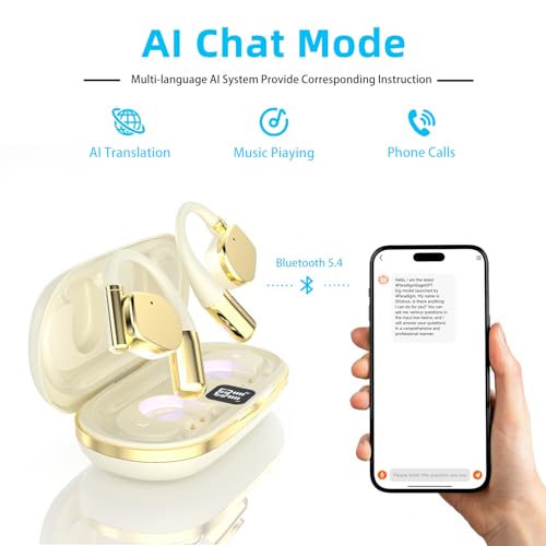 Lingobloom AI Translation Earbuds Real Time 164 Languages Translator Earbud 3 in-1 Bluetooth 5.4 Audifonos Traductores Inglés Español Translating Device iOS & Android Compatible(White) - Image 4