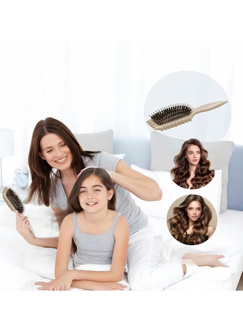 2024 Newest Bounce Curl Brush,Bounce Curl Defining Brush,Curl Defining Brush,Hair Brush Styling Brush,Shaping and Defining Curls for Women Girls (Color : Beige) - Image 2
