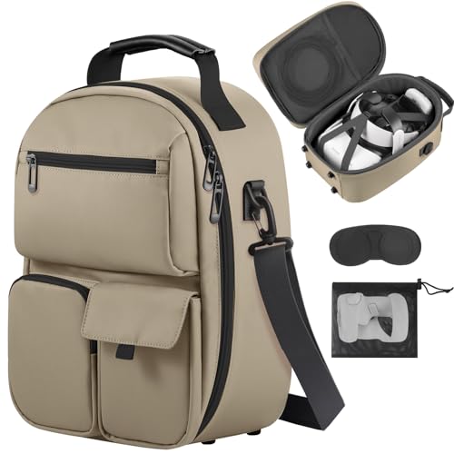 FOREGOER Carrying Case for Meta Quest 3/Quest 3S/Oculus Quest 2, Hard Travel Storage Case Compatible with Meta Oculus Quest 2 Headset, Quest Pro and Accessories, VR All-in-One Gaming Headset - Image 1