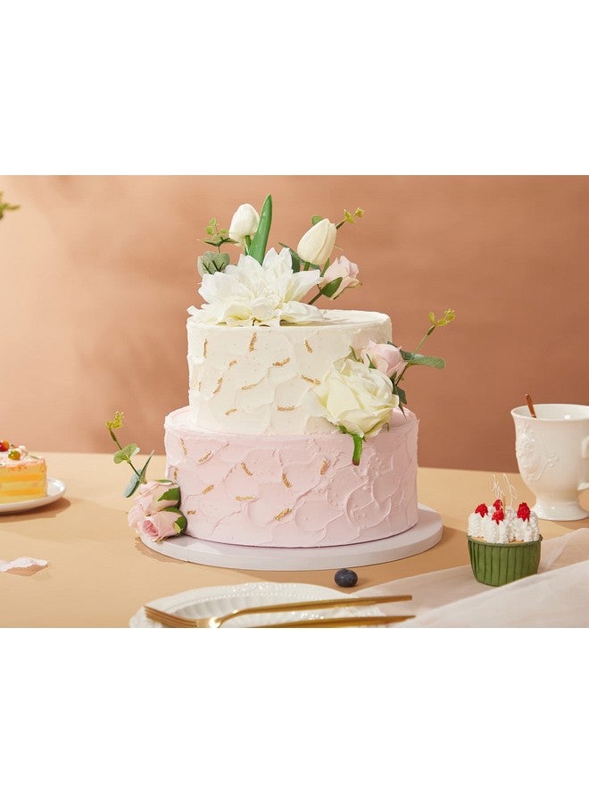 Kootek Cake Boards Drums 12 Inch Round, 1/2" Thick Decorating Supplies White 6-Pack Sturdy Corrugated Cardboard Base, Base para Pastel - Image 4