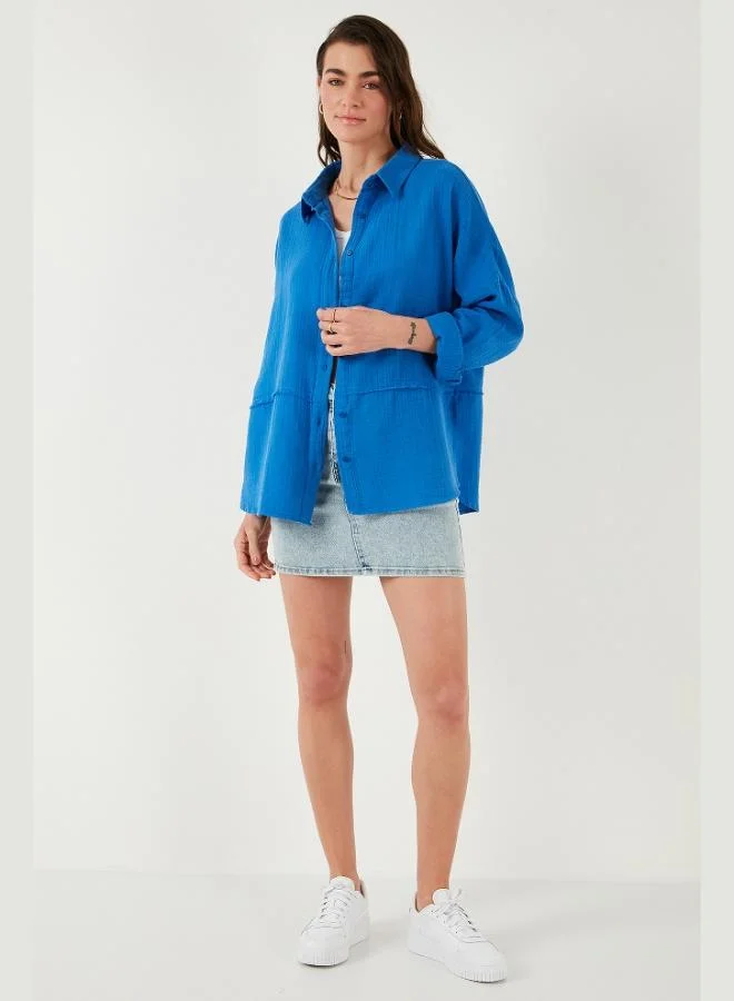 Lela Lela Cotton Regular Fit Muslin Shirt Women's SHIRT CF25S166905