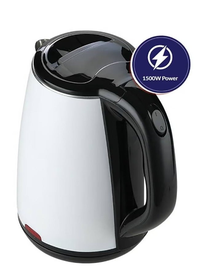ارو غلاية كهربائية سعة 1.8 لتر بهيكل من الفولاذ المقاوم للصدأ وحماية مزدوجة الطبقات/تبدأ الغليان بسرعة بمجرد لمس المفتاح/تسمح بالتنظيف السريع والسهل/تتوقف تلقائيًا عند غليان الماء 1.8 لتر 1500 وات، أبيض/أسود | RO-18LKT - Image 4
