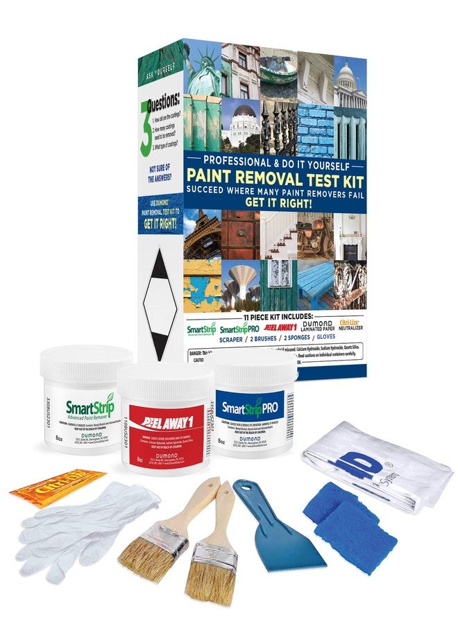 Dumond Complete Paint Removal Test Kit - Find The Right Paint Remover for Your Project - Kit Includes 8oz Samples of Peel Away 1, Smart Strip Advanced, & Smart Strip PRO, Laminated Paper & Accessories - Image 2