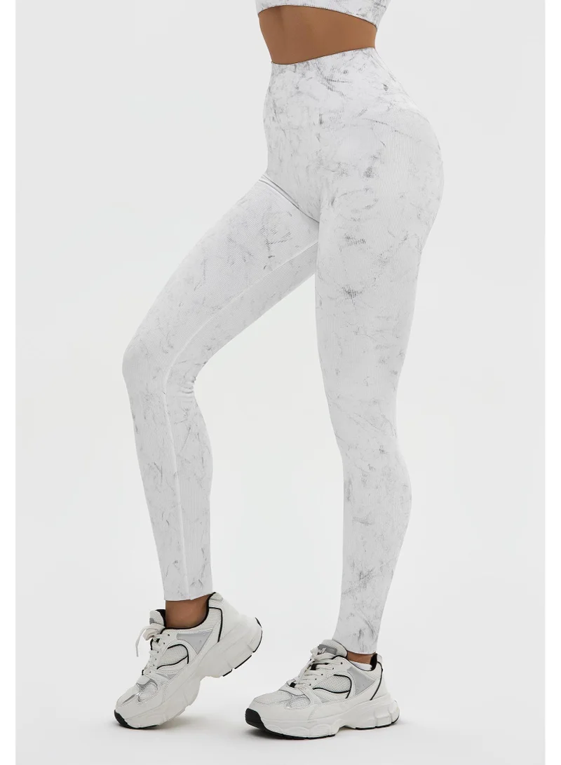 Bona Fide Marble Leggings White Marble High Waist Gym Leggings for Women for Women | Best Price UAE
