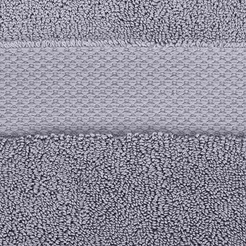 TIQH® Organic Zero Twist Cotton 600 GSM Highly Absorbent & Quick Dry Soft Bath Towel - Pack of 1 (Grey) - Image 3