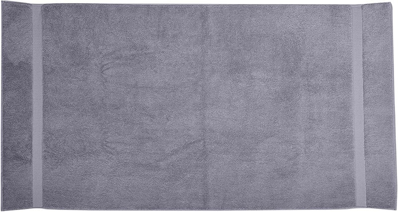 TIQH® Organic Zero Twist Cotton 600 GSM Highly Absorbent & Quick Dry Soft Bath Towel - Pack of 1 (Grey) - Image 2